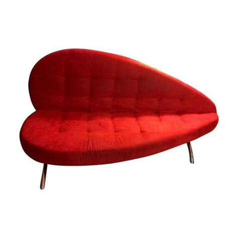 Red Heart Shaped Sofa Chairish Red Eames Lounge Chair