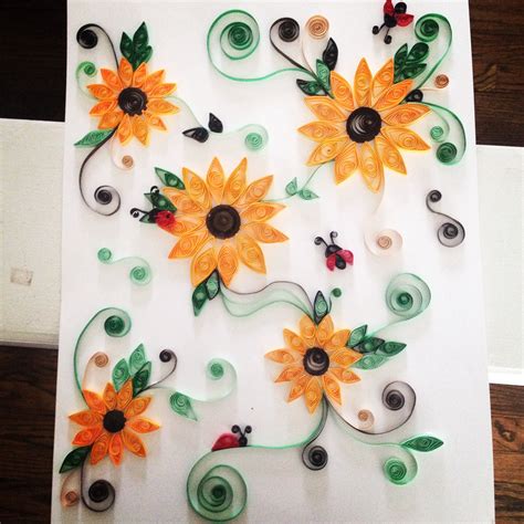 Paper Quilling Sunflowers Ladybugs Ladybugs Paper Quilling