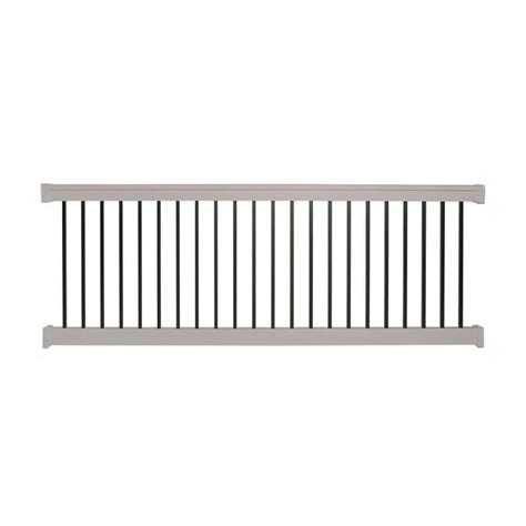 Weatherables Vilano 3 Ft H X 8 Ft W Vinyl Tan Railing Kit Wtr Thdva36 S8 The Home Depot