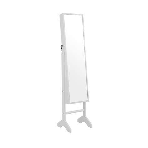 Standing Jewelry Cabinet With Full Length Mirror Costway