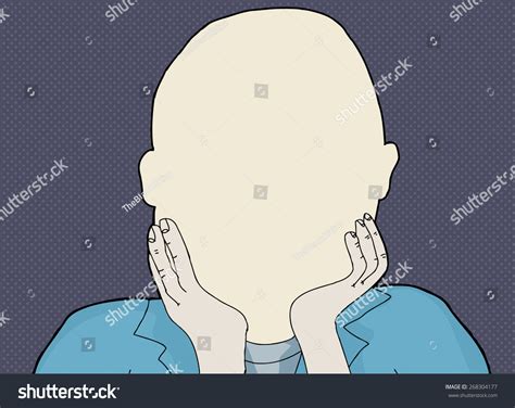 Blank Human Face Cartoon Illustration Over Stock Vector (Royalty Free ...