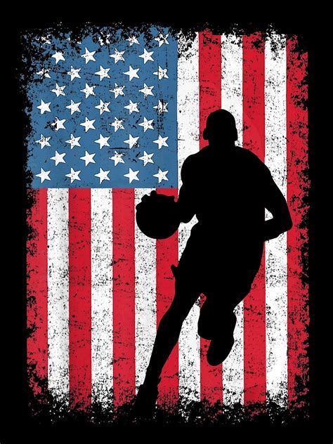 American Flag Basketball Usa Flag Poster For Sale By Meaganjacobi