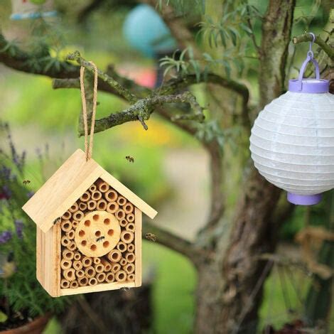 Relaxdays Insektenhotel Nisthilfe für Wildbienen Wespen Garten