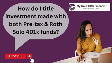 Self Directed 401k Faq How Do I Title Investment Made With Both Pre