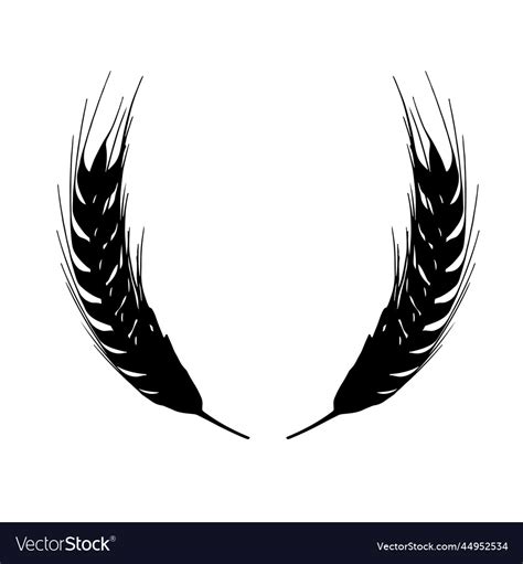 Wheat icon silhouette design Royalty Free Vector Image