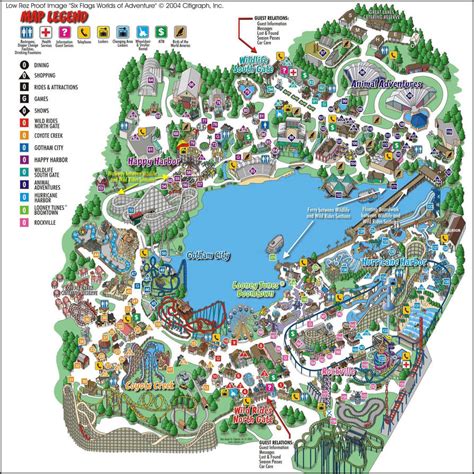 Six Flags Worlds Of Adventure Map 2001 2003 By Godzillafan969 On Deviantart