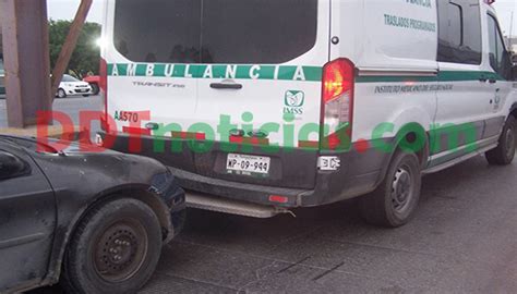 Choca contra ambulancia del IMSS de Río Bravo