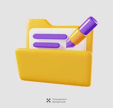 Premium PSD | Folder isolated. File folder cute minimal icon concept ...