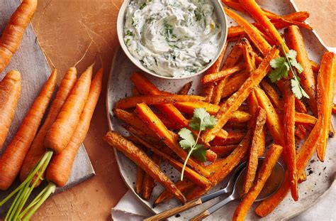 Carrot Fries With Coriander And Coconut Yogurt Dip Recipe Side Dish