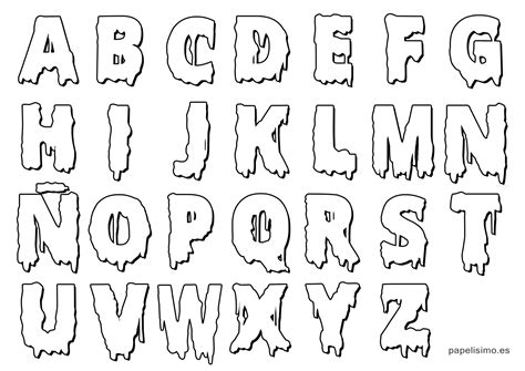 Abecedario Letras Halloween Para Imprimir Papelisimo