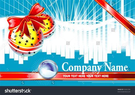 Vector Christmas Business Card Template Stock Vector (Royalty Free ...