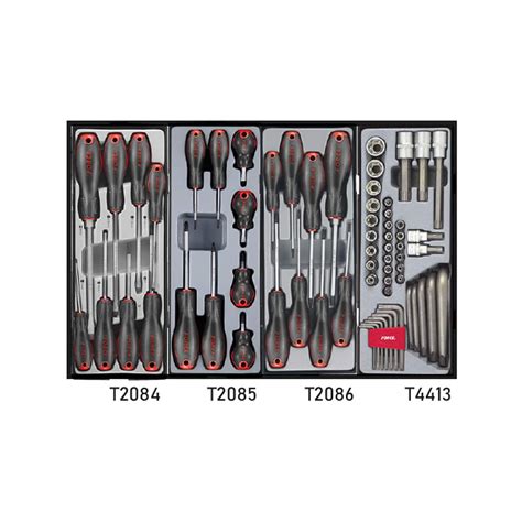 Red 8 Drawer Trolley With 286pc Tools ToolsTechnics Gereedschap