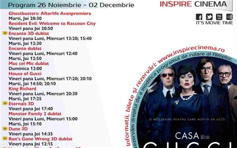 Program Cinema Inspire Alba Mall Ce Filme Vor Rula N Perioada