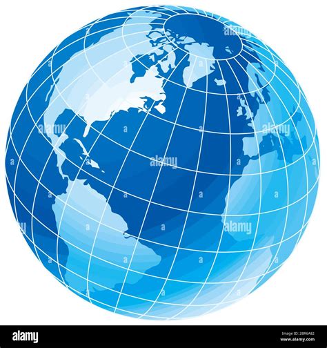 Map Earth World Planet Global Sphere Blue Lines Illustration Stock