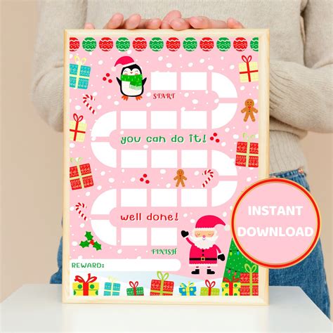 Christmas Reward Chart for Kids Christmas Routine Chart Kids - Etsy