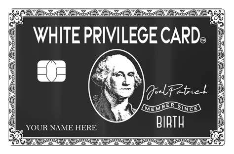 white privilege card lion card