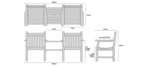 Taverners Vista Teak Garden Companion Seat