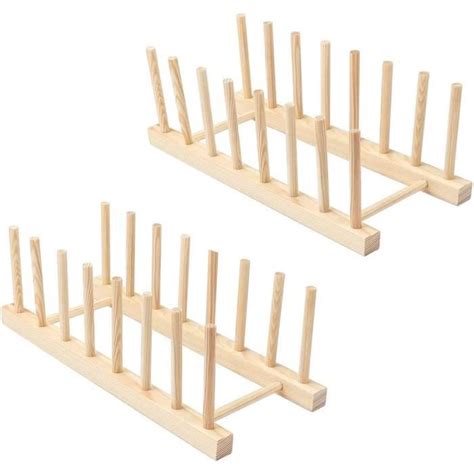 Pi Ces Gouttoir Vaisselle En Bois Gouttoir Assiettes Support De