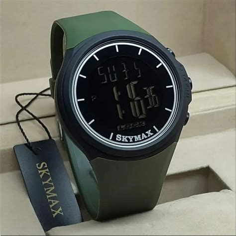 Jual Skymax Jam Tangan Pria Original Sporty Digital Tali Warna