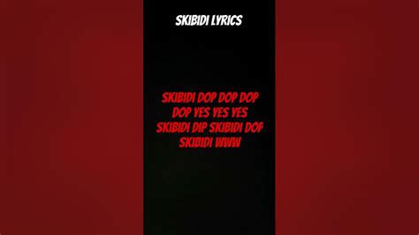 Skibidi Lyrics Youtube