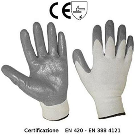 Set Di Guanti Da Lavoro Seba Nbr Eco Nylon Spalmato In Nitrile