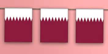 Qatar Flag Bunting Teacher Made Twinkl