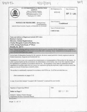 Fillable Online US EPA Pesticide Product Label CMP119 003 09 21 2011