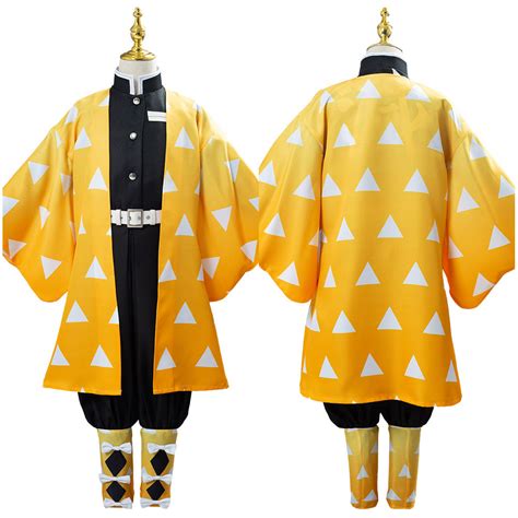 Anime Demon Slayer Kimetsu No Yaiba Agatsuma Zenitsu Cosplay Costume K