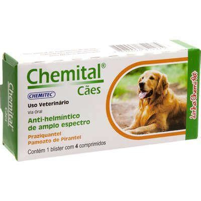 Vermífugo Chemital Para Cachorro Plus 4 Comprimidos Chemitec