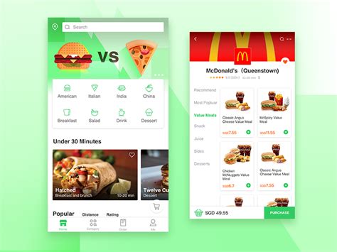 user interface for Grab food by ashley tian on Dribbble