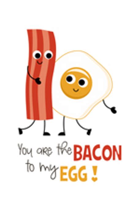 Bacon And Egg Love Card