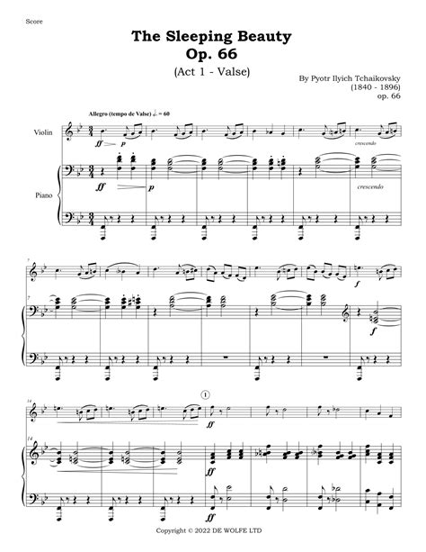 The Sleeping Beauty Op 66 Act 1 Valse Arr Isabel Oliveira Hill By Pyotr Ilyich