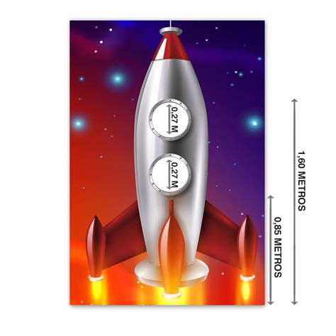 Painel Retangular Tecido Sublimado D Interativo Astronauta X