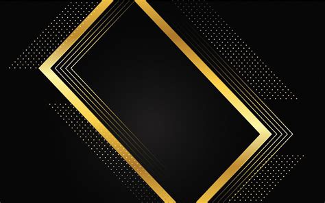 Abstract Black Background with Gold Frame 12694217 Vector Art at Vecteezy