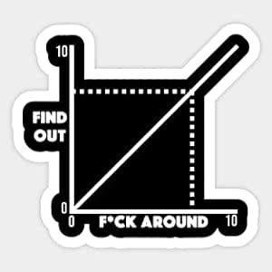Amazon Sticker Vynil Funny Fuck Around And Find Out Diagram Chart Meme Graphstickers Vinyl