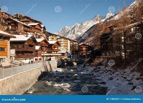 Scenic Views from the Mountain Village of Zermatt, Switzerland ...