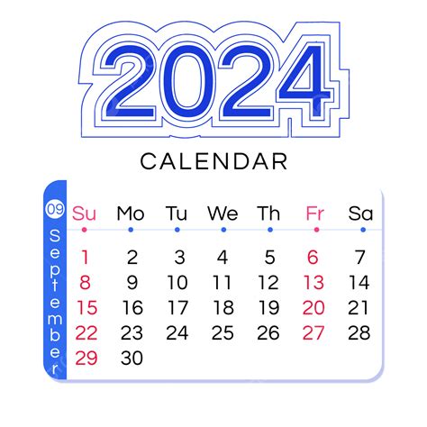 Mes Calendario Septiembre Degradado Simple Azul Png Mes