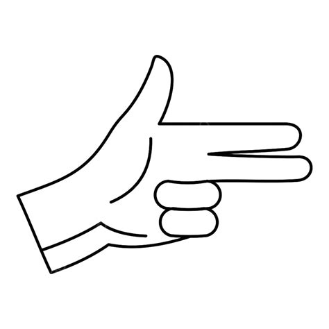 Pistol Hand Sign Icon Sign Drawing Hand Drawing Pistol Drawing Png And Vector With