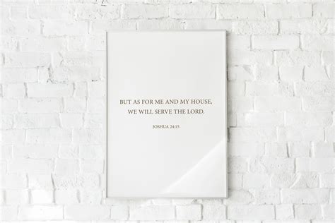 Bible Verse Wall Art Joshua 2415 Home Wall Decor Christian T By