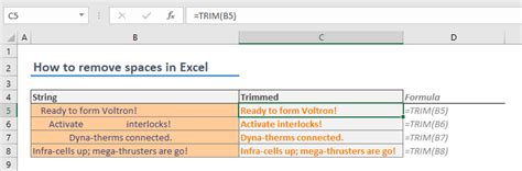 How To Remove Spaces In Excel