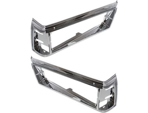 Pair Set Of Headlight Doors Bezels Chrome Left And Right For Chevy Lh