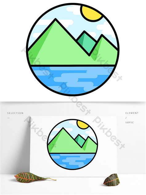 Cartoon Drawing Landscape Small Circle Painting PNG Images | PSD Free ...