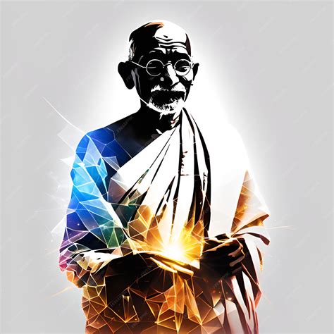 premium ai image portrait  mahatma gandhi