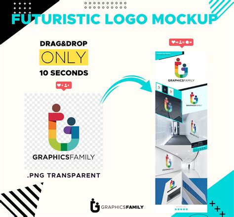 Futuristic Logo Mockup – GraphicsFamily