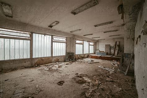 Grungy Room Inside Abandoned Building By Stocksy Contributor Chris Zielecki Stocksy