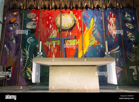 Altar Tapestry By Piper Chichester Cathedral Church Uk Stock Photo