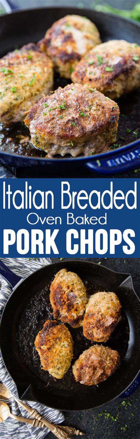 Italian Breaded Baked Pork Chops - Easy Peasy Meals