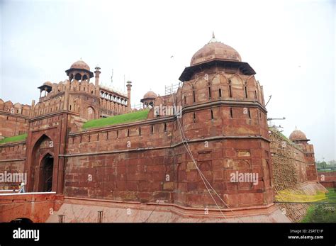 constructions    indian red fort  res stock photography
