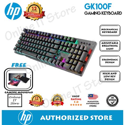 Hp Gk F Real Wired Mechanical Mixed Backlight Gaming Keyboard With