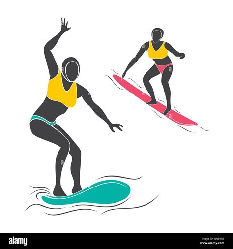 Creative Action Surfing Stock Vector Images Alamy